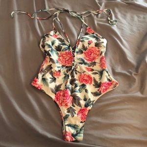 Floral White One Piece